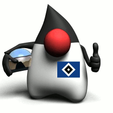 Duke mit HSV-Logo